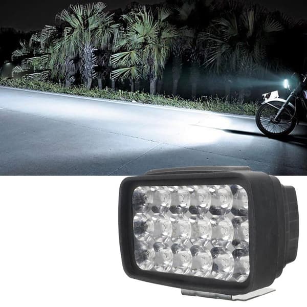 15 LED 12V-80V Motorsykkel Frontlys Supersterkt Arbeidslys Black