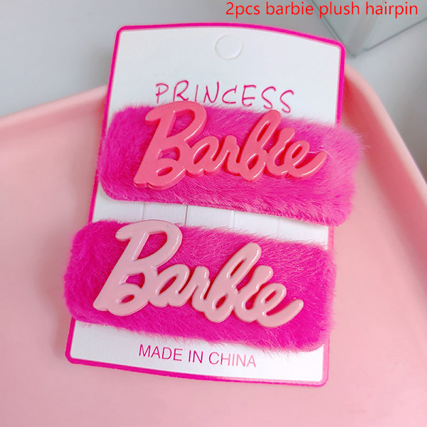 Modebrev Hjärta Hårnål Rosa Plysch Hårklämma Side Bang Cli A3