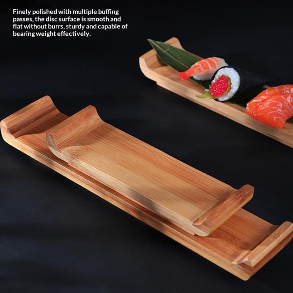 Sushi-bräda i bambu, rektangulär tallrik, serveringsfat för sashimi M