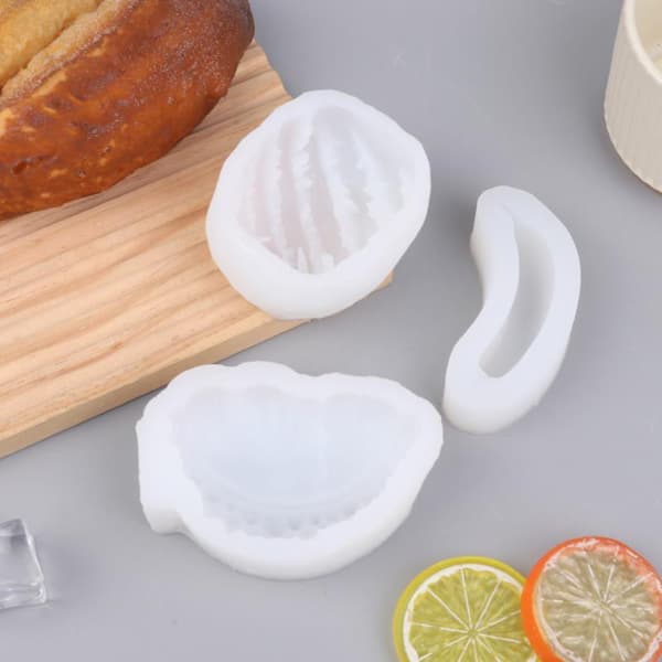 3D Frukt Silikonform Mango Banan Litchi For Stearinlys Aromaterapi 03