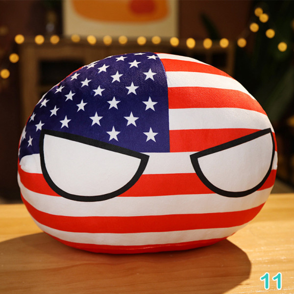 10 cm Country Ball Plys legetøj Polandball vedhæng Countryball 11(U.S.A)