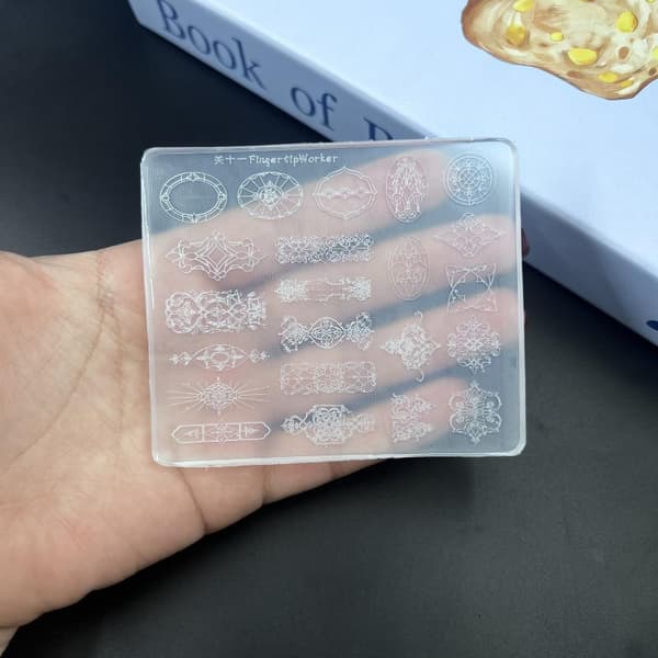 3D Silikon Nagelkonstform Europeisk Stil Retromönster Design A5