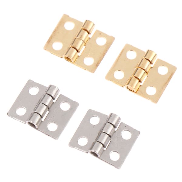 10 stk Messing Mini Dørhengsel Simulering Folding For 1/10 RC Craw White