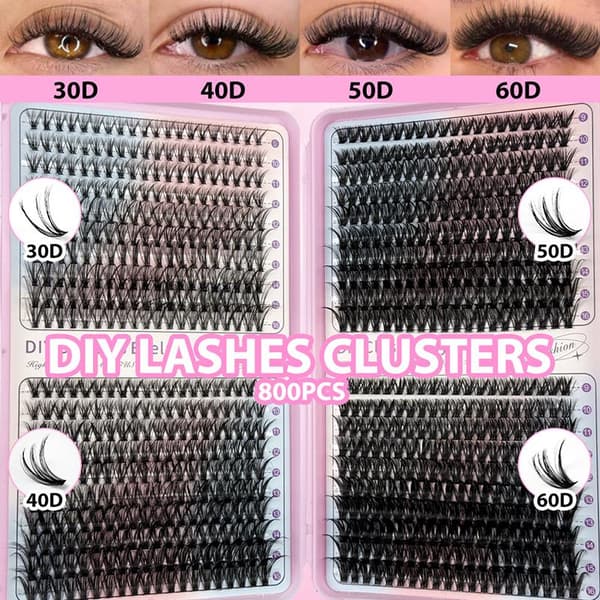 DIY Ripsipidennyssetti Yksittäiset ripset Klusterikihara Ripsi E A1