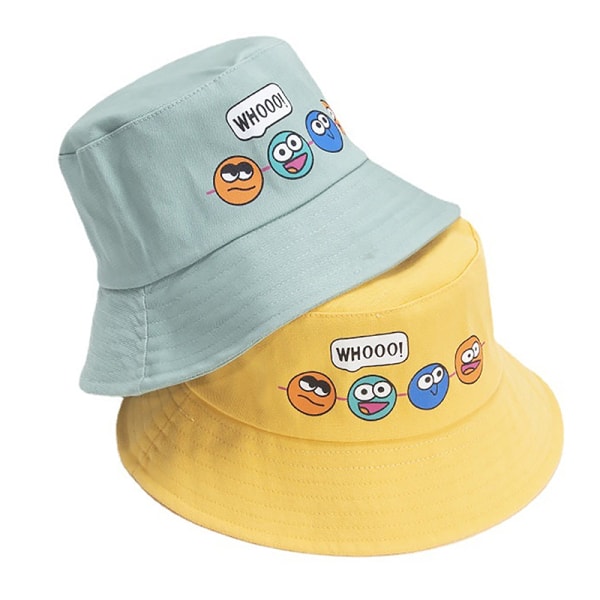 Barn Bucket Hat Ny vår Pojkar Flickor Solhatt e Funny Expre Blue