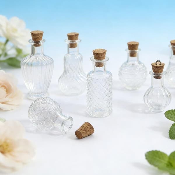 Dockhus Miniatyr Glasvas Dekoration Glashantverk DIY Arom A3