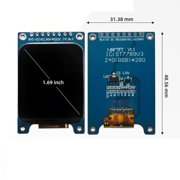 1.69 LCD IPS farvedisplaymodul ST7789 controllerdriver SPI A1