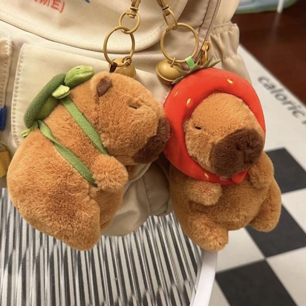 Capybara Plys nøglering e Bag Pendant Creative Fluffty Animals A