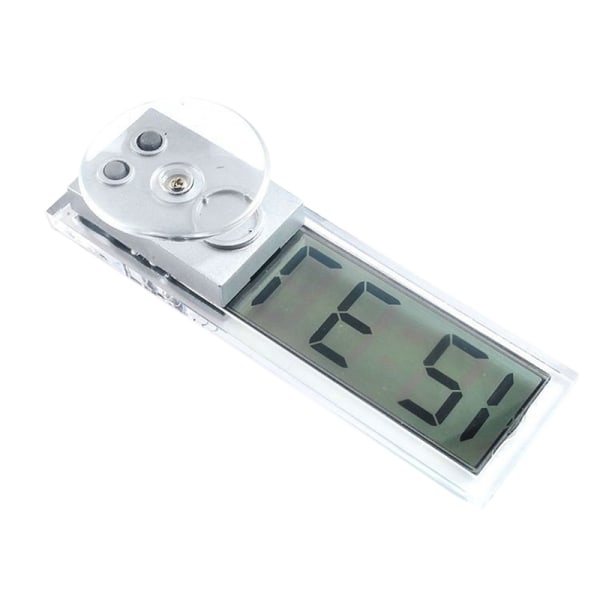 Bil Digital LED-klocka Mini Electronic Sucker Window Meter