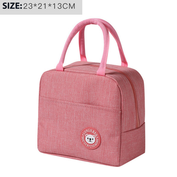 Lounaslaatikon laukku Bento Box Insulation Package Thermal Picnic Bags Pink