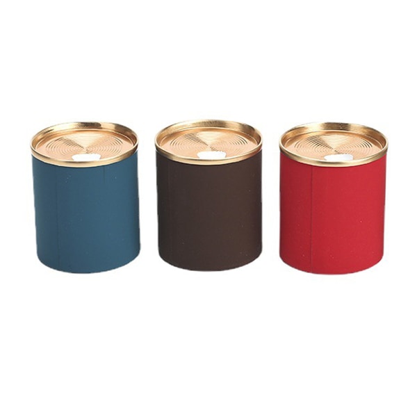 Tea Caddy Organizer Emballageæske Metal ​Til bulk korn Bulk Gold