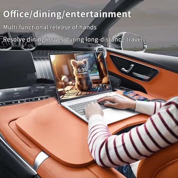 Bilbakke Bord Sammenklappeligt Auto Fører Passagersæde Laptop Skrivebord D Orange
