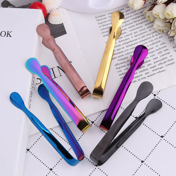 11 cm tång i rostfritt stål Clip Bröd Ice Clamp Ice Tong Bar K Gold
