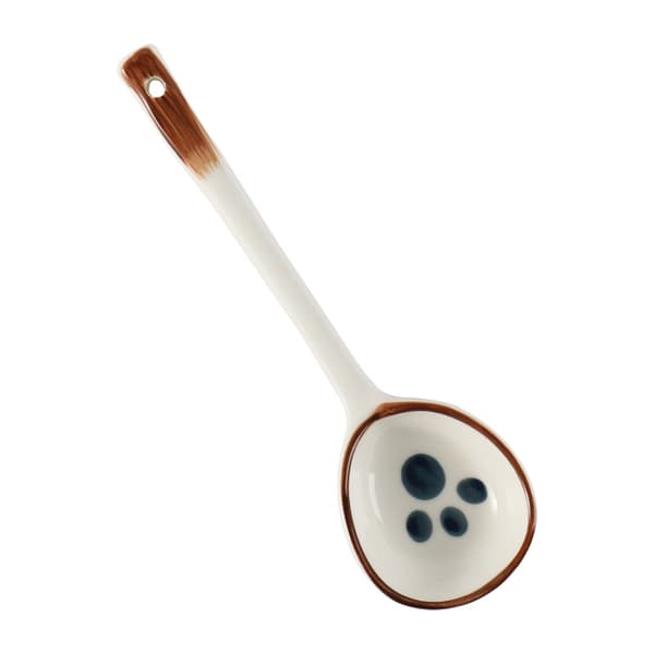 Kawaii keramisk soppsked och handmålad kaffedessert Lång Ha A