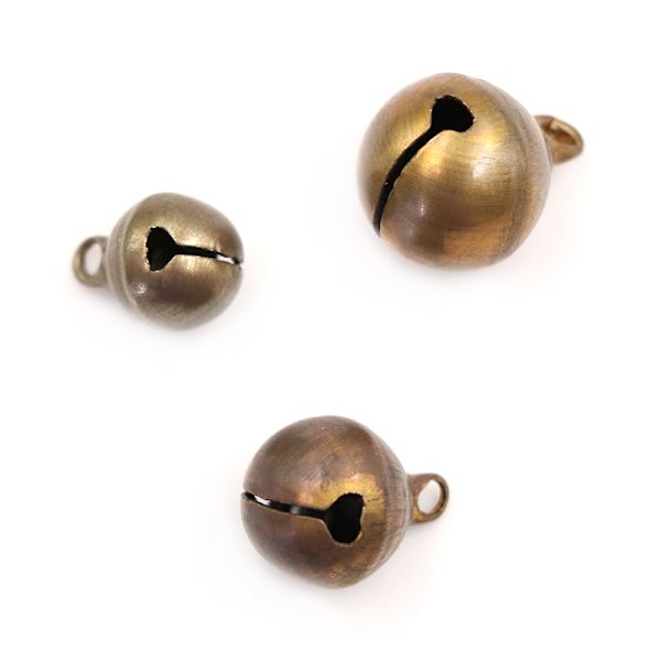 10 Brons Metall Jingle bell Loose Beads Festival Party Jul C