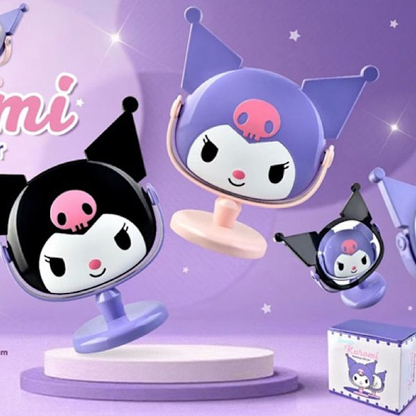 Sanrio Kuromi Mirror Desktop Meikkipeili Koristeet Teräväpiirto Pink Black