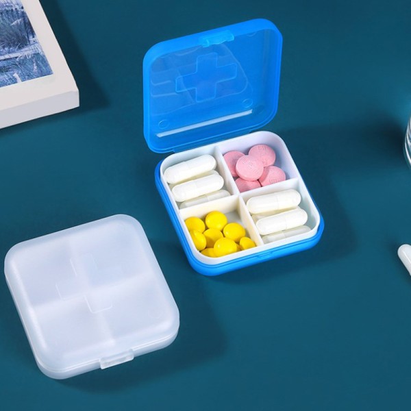 Pillerirasia Pillerisäilytyslaatikko Kannettava päivittäinen Cross Pill Box Medicine Pink
