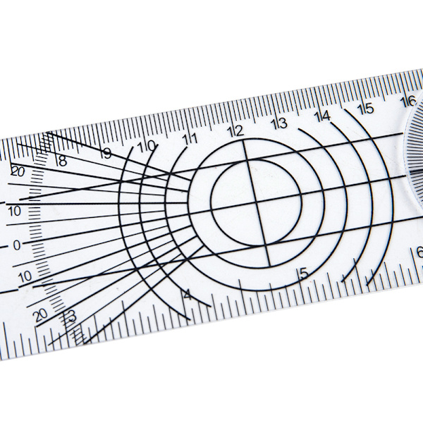 0-140 mm 360 graders Goniometer Vinkel Spinal Vinkellinjal