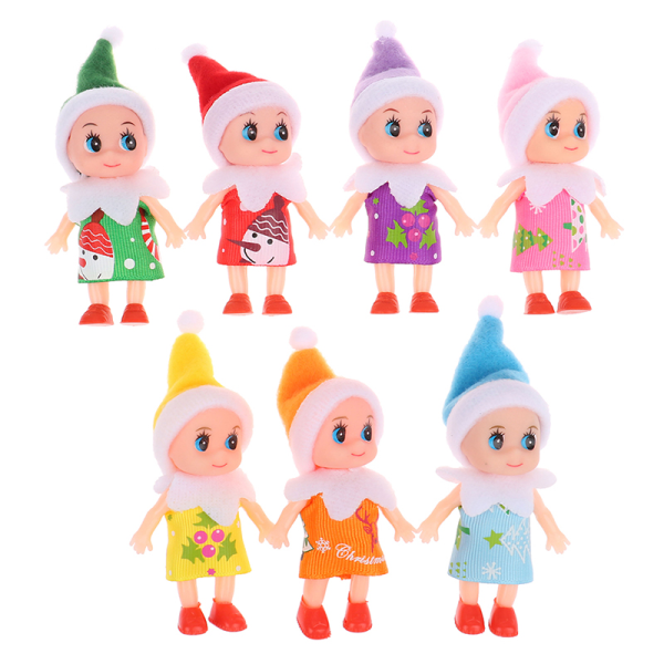 Toddler Baby Elf Dolls med rörliga armar dockhus tillbehör