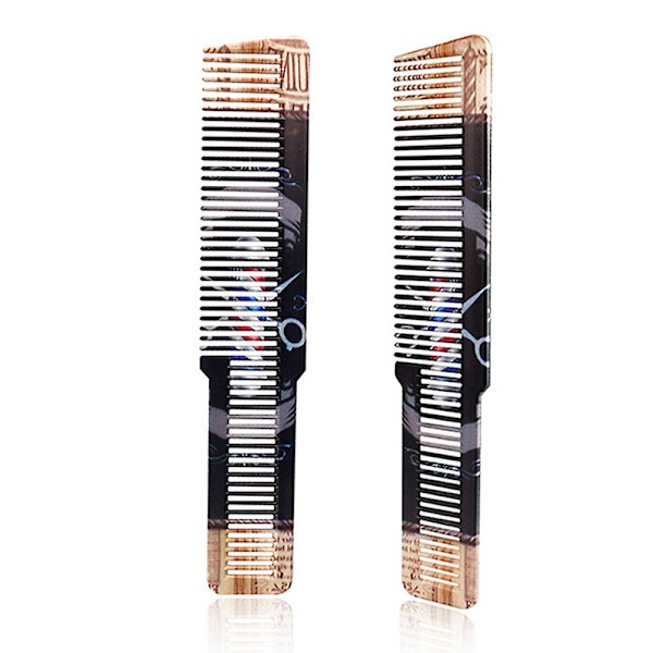Retro Print Men Styling Tool Flat Top Kam Hår ting Flatt hår 2