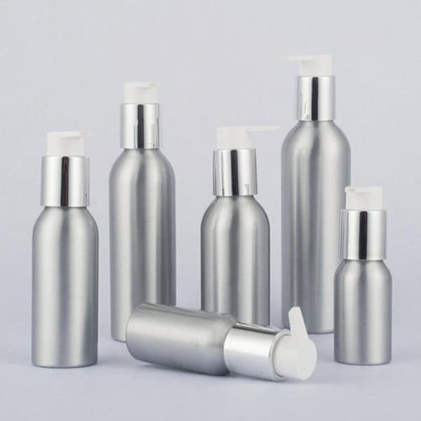 40-200 ml Aluminium Pumpflaska Tom Påfyllningsbar Behållare Rese 40ML