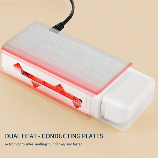 Rull på depilatory Hot Wax Warmer Heater Roller White (EU Plug)