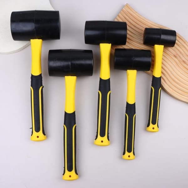 Svart fiberhandtag gummihammare elastisk hammare golvläder A4