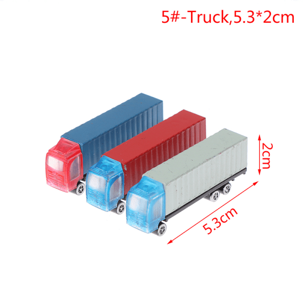 1:100-200 Dollhouse Miniature Truck Container Malliautolelu 5#-Truck,5.3*2cm