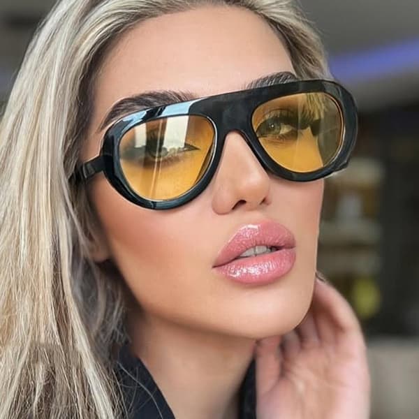 Mode Oversized Hip Hop Solbriller Punk Briller Kvinde Kvinde A6