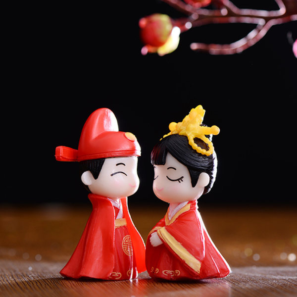 Lovers Couple Miniatyyri mininukke DIY Terrarium Figurines Fairy 2.6*5.7cm