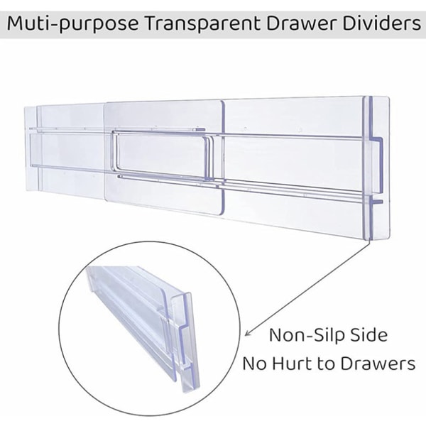 Justerbar lådavskiljare Fritt kombinerade kläder Så Transparent
