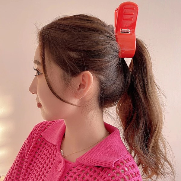 e Cosplay Shark Hair Clip Voksen Kid Rød hestehale hårnål Fashion Orange