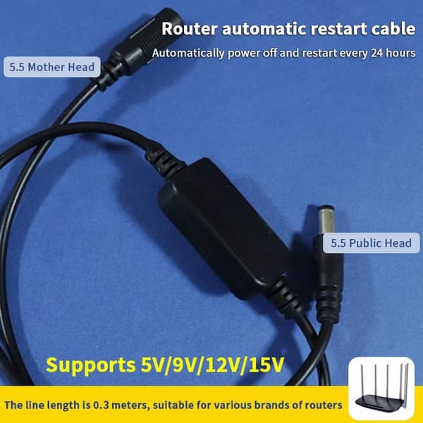 WiFi Nulstil Router Timing Genstart Modul 24H Automatisk Slukning A3
