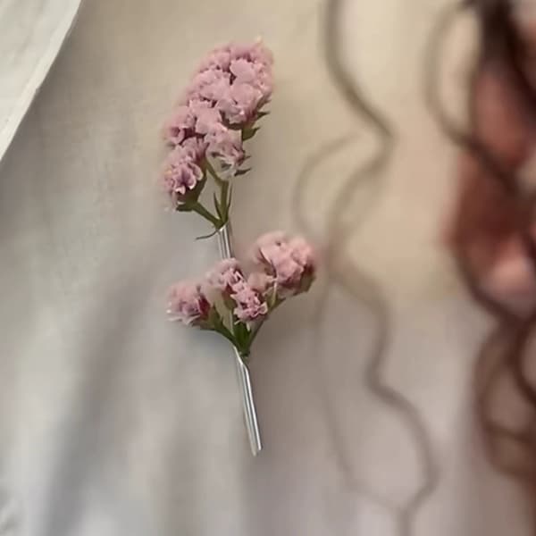 Grenformet blomsterindsats broche DIY tøj corsage med ind A2