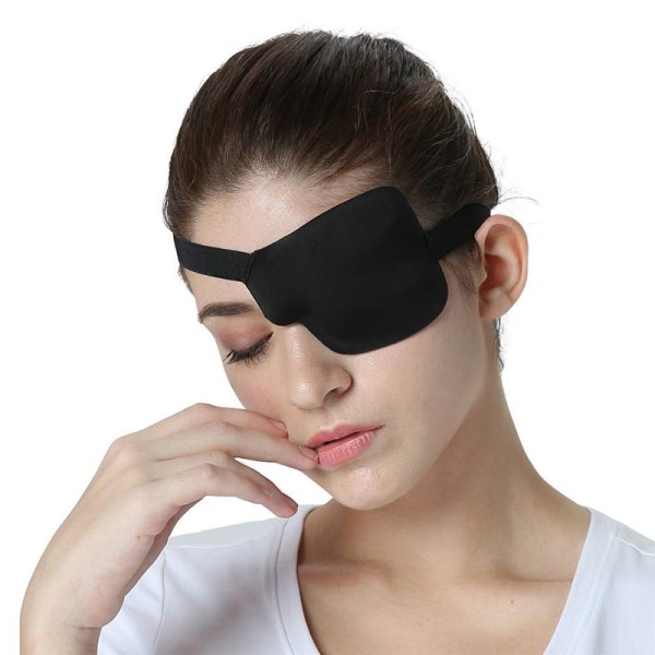 Pirat øjenplaster Unisex sort enkelt øjenplaster Øjenplaster Et øje Right