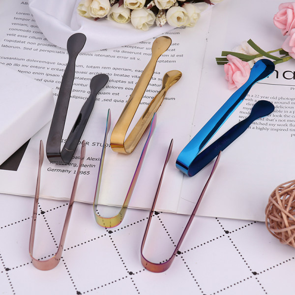 11 cm tång i rostfritt stål Clip Bröd Ice Clamp Ice Tong Bar K Gold