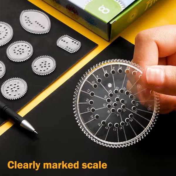 22 st ritningsleksaker set geometrisk linjal matematisk roulett Dr