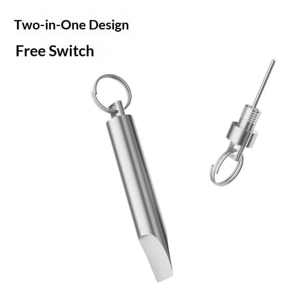 Aluminiumlegering 2-i-1 Nyckelring Gadget Box ter SIM-utmatningsstift För