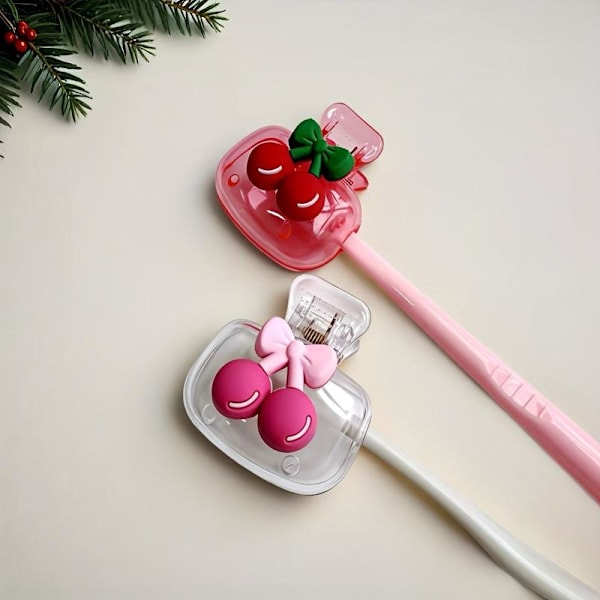 1/2 st e Cherry Bow Design Tandborstförvaring Skyddar Tandborsten 02