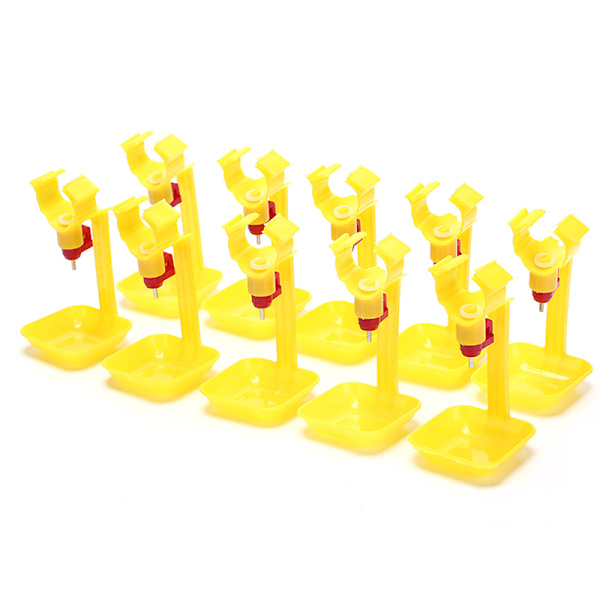 10 st fjäderfä kyckling hängande anka dricksvatten nippel drinke Yellow 14cmx6.5cm
