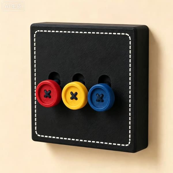 Retro Arkadespill Joystick Vegglysbryterpanel 80-talls Vintage A2