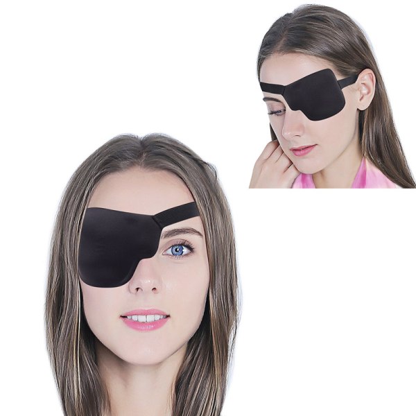 Pirate Eye Patch Unisex Black Single Eye Patch Ögonlapp One Eye Left