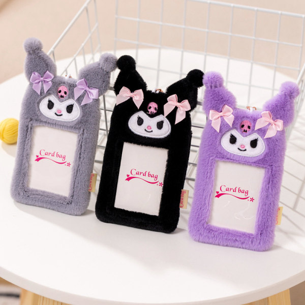 Kawaii Anime Plysj Doll Card Case e Cartoon Portable Plush Bank A9