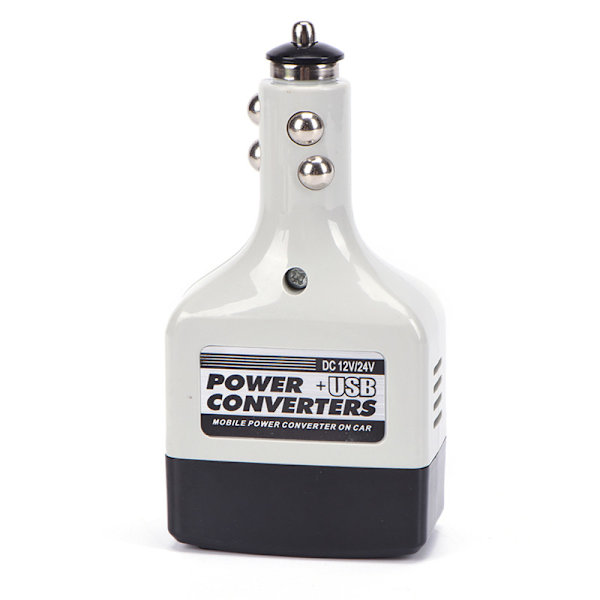 Autoladeradapter DC 12V til AC-omformer 220V mobillader
