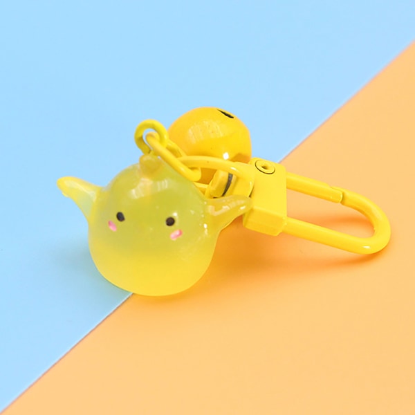 Luminous Peace Chicken Key Chain Cartoon Animal Pendant Keyring A