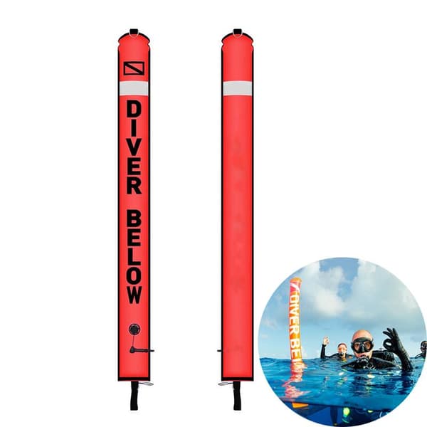 Dyk SMB Boj Synlighet Säkerhet Uppblåsbar Scubadykning Surf 120cm×15cm