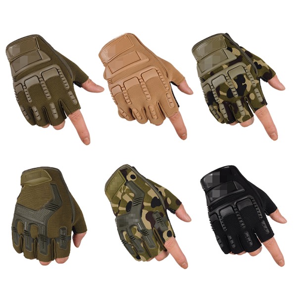 Utomhus taktiska handskar militära halvfinger fiske ridning spo color C