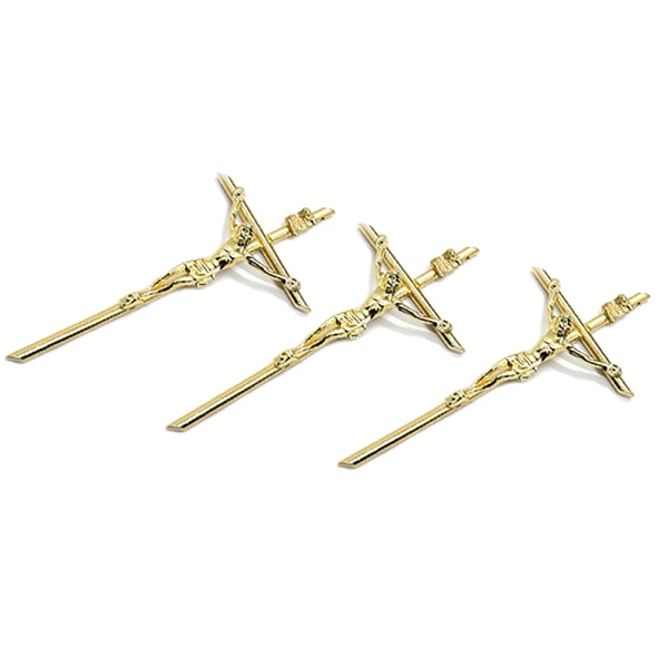 Guldkrucifix Väggdekor Handhållen Metal Cross Blessing Sacred C