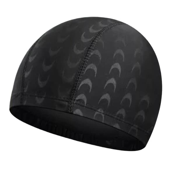 1 stk Nylon Vanntett Svømmehette - Elastisk Ørebeskyttelse For Menn Black