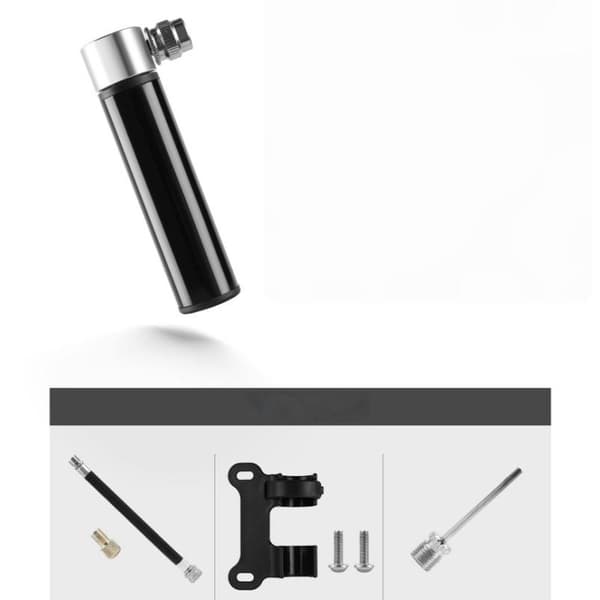 1 sæt bærbar minicykelpumpe i aluminiumslegering til cykling A3